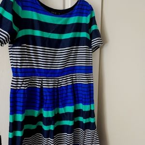 Blue striped dress